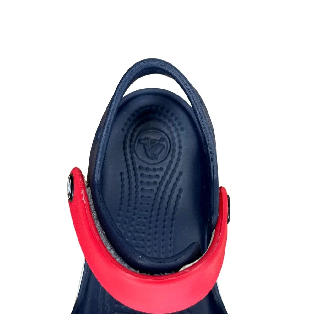 Crocs Toddler Boys Open Toe Sandals Size 10 Navy Blue Water Friendly Lightweight